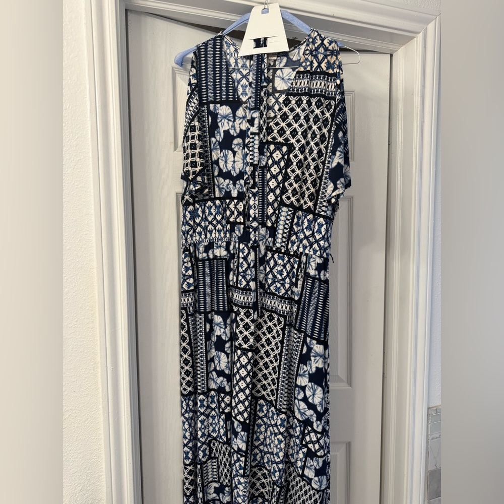 Westport Black and White Halter Sheath Maxi Dress